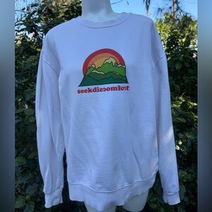 White Graphic Sweatshirt